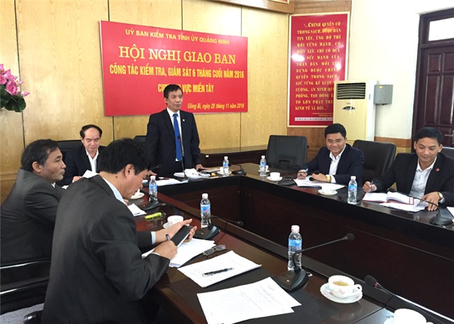 Hội nghị giao ban công tác kiểm tra giám sát 6 tháng cuối năm 2016 cụm khu vực miền Tây