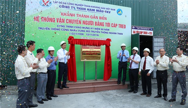 Công ty Than Nam Mẫu - TKV: Lễ khánh thành gắn biển hệ thống vận chuyển người bằng tời cáp treo