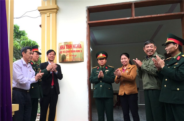 Quân khu 3 - Bộ Chỉ huy Quân sự tỉnh Quảng Ninh: Khánh thành Nhà tình nghĩa