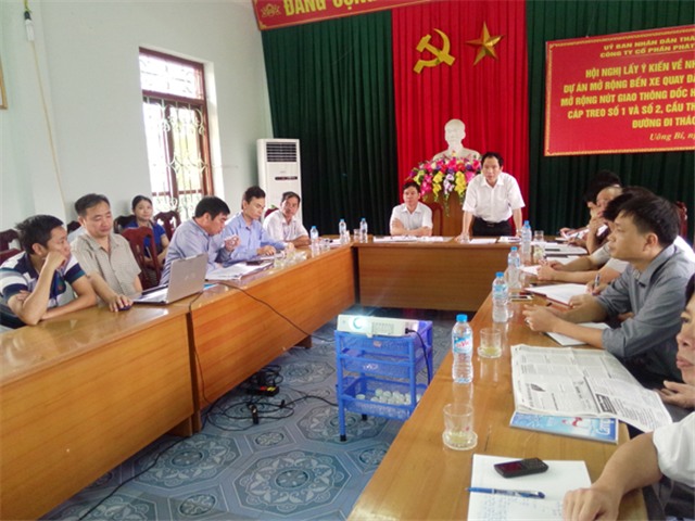 Hội nghị lấy ý kiến về nhiệm vụ quy hoạch dự án mở rộng bến xe quay đầu Hạ kiệu, cải tạo mở rộng nút giao thông dốc Hạ kiệu, nâng cấp tuyến cáp treo số 1 & số 2, cầu thang cuốn từ ga 2 lên đường đi Thác Vàng