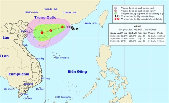 Công điện về việc chủ động biện pháp đối phó với áp thấp nhiệt đới