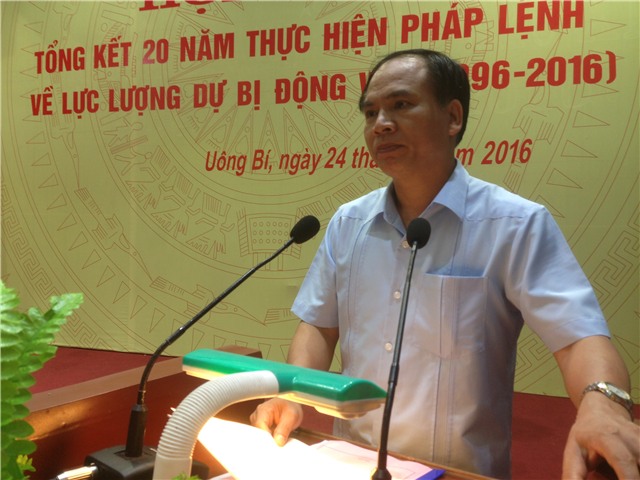 TP 32Win12 com tại tài khoản: Tổng kết 20 năm thực hiện Pháp lệnh về lực lượng dự bị động viên (1996-2016)