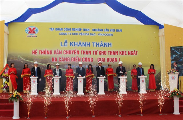 Chính thức đưa hệ thống vận chuyển than từ Kho than Khe Ngát ra Cảng Điền Công - Giai đoạn 1 đi vào hoạt động