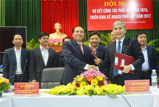 Thành ủy 32Win12 com tại tài khoản - 32Win32 link 32win32 com than Quảng Ninh: Sơ kết công tác phối hợp năm 2016, triển khai kế hoạch phối hợp năm 2017