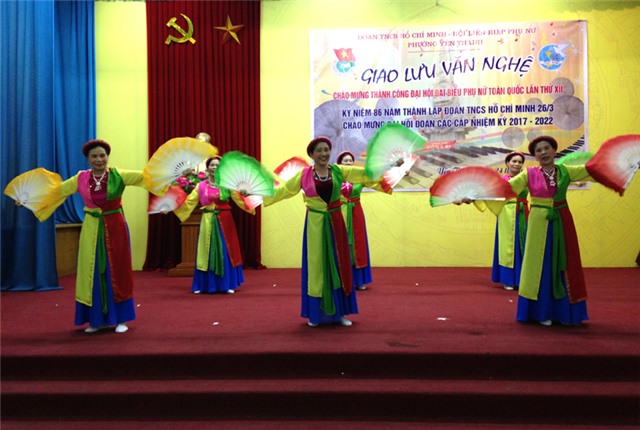 Phường Yên Thanh giao lưu văn nghệ kỷ niệm ngày 26-3, chào mừng thành công Đại hội phụ nữ toàn quốc