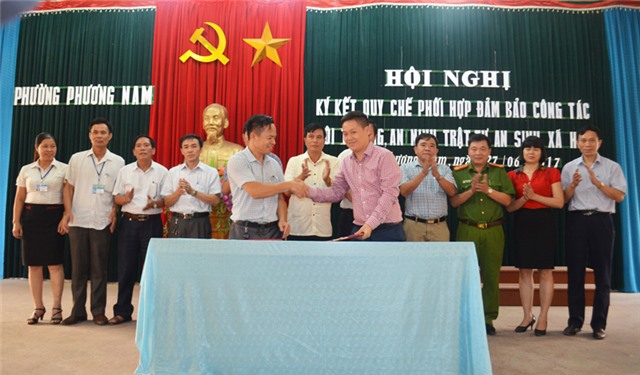 Phường Phương Nam - Công ty Cổ Phần Xi măng & Xây Dựng Quảng Ninh: Ký quy chế phối hợp đảm bảo 32Win10 cá cược thể thao, An ninh trật tự, An Sinh xã hội