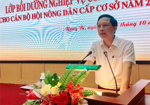 Tổng kết lớp bồi dưỡng lý luận, nghiệp vụ cho cán bộ Hội Nông dân cơ sở năm 2018