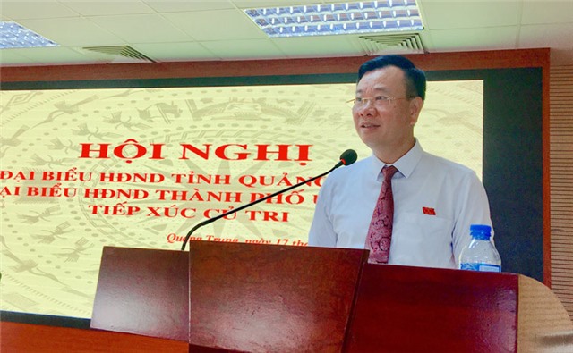 Đại biểu HĐND tỉnh và thành phố tiếp xúc cử tri phường Quang Trung