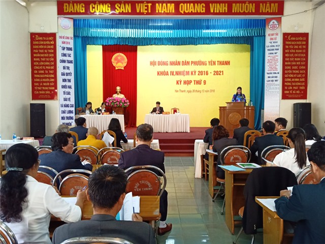 HĐND phường Yên Thanh tổ chức kỳ họp thứ 9