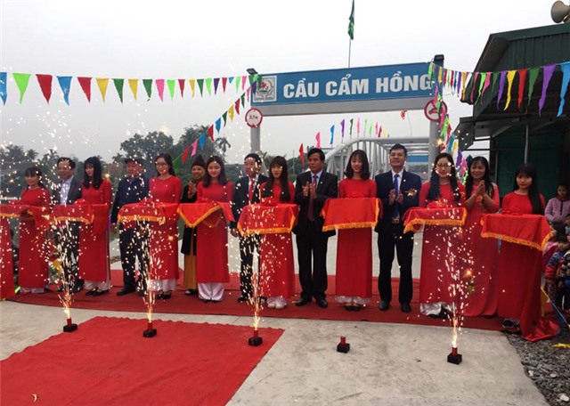 Phường Phương Nam khánh thành cầu Cẩm Hồng
