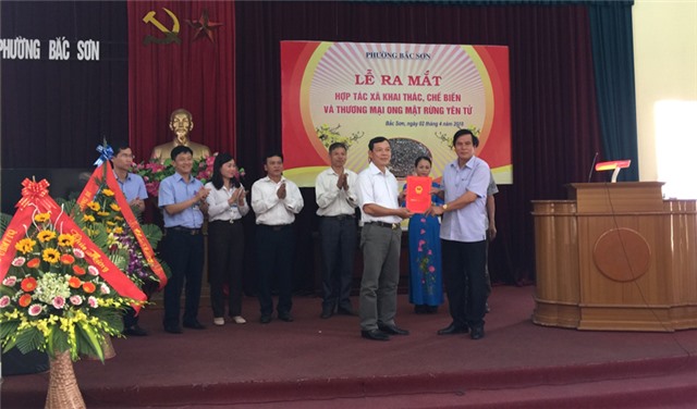 Ra mắt HTX khai thác, chế biến và 32Win link hiện đang mở ong mật rừng Yên Tử