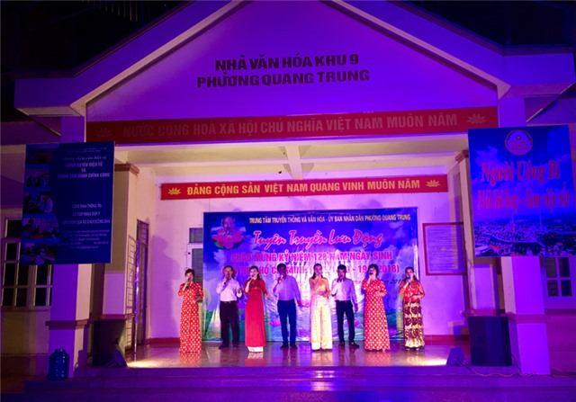 Trung tâm Truyền thông - văn hóa: Tuyên tuyền lưu động tại phường Quang Trung