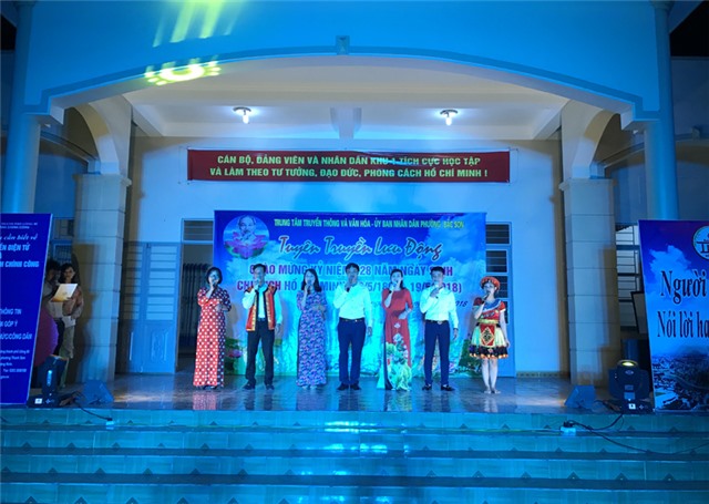 Tuyên truyền lưu động chào mừng 128 năm ngày sinh Chủ tịch Hồ Chí Minh tại Phường Bắc Sơn