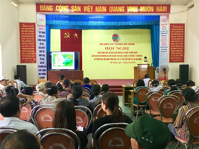 Hội Nông dân phường Yên Thanh: Phát động thi đua Chào mừng 70 năm ngày Chủ tịch Hồ Chí Minh ra lời kêu gọi thi đua ái quốc