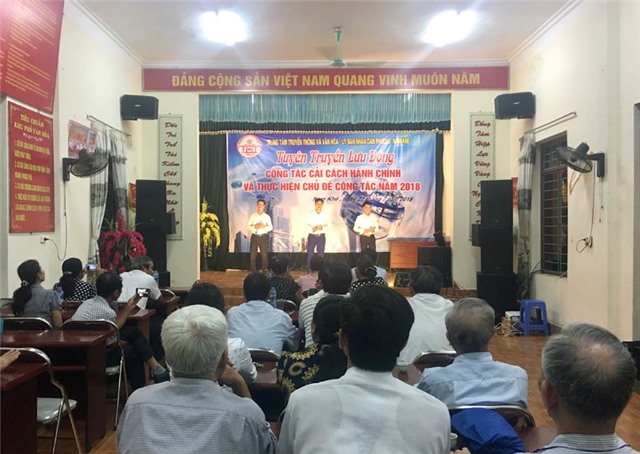 Tuyên truyền lưu động tại khu Nam Tân, phường Nam Khê