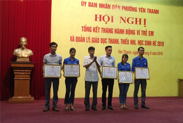 Phường Yên Thanh: Tổng kết tháng hành động vì trẻ em và các hoạt động hè 2018