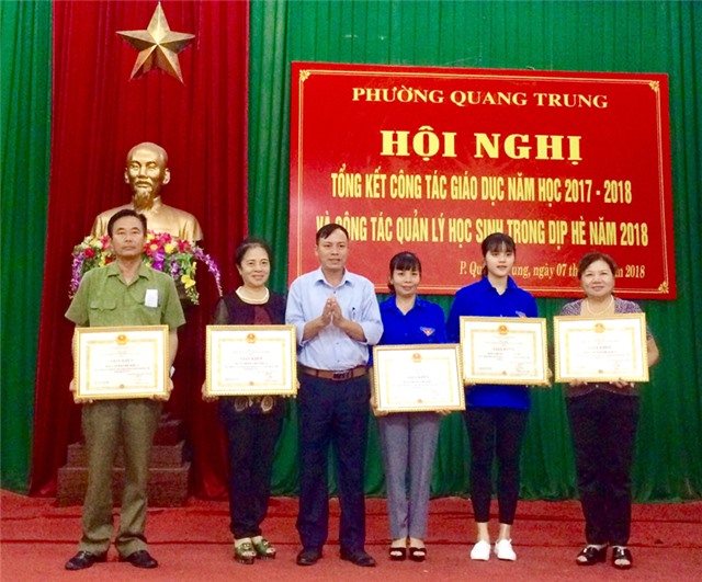 Phường Quang Trung: Tổng kết công tác giáo dục năm học 2017-2018 và hoạt động hè 2018