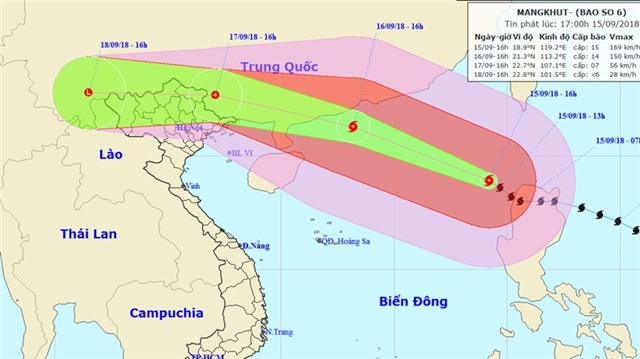 Cảnh báo mưa lớn, lũ quét, sạt lở đất do siêu bão MangKhut