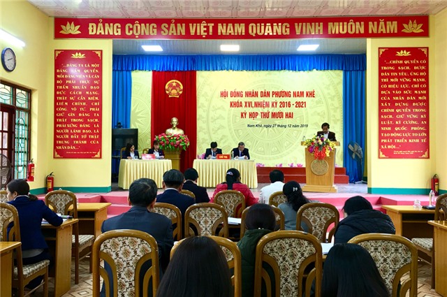 Kỳ họp thứ 12, HĐND phường Nam Khê khóa 16