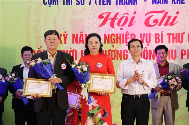 Cụm thi số 7 tổ chức thành công Hội thi kỹ năng, nghiệp vụ bí thư chi bộ đồng thời là trưởng thôn, khu dân cư 