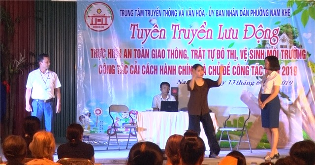 Tuyên truyền lưu động tại Khu Nam Sơn, phường Nam Khê