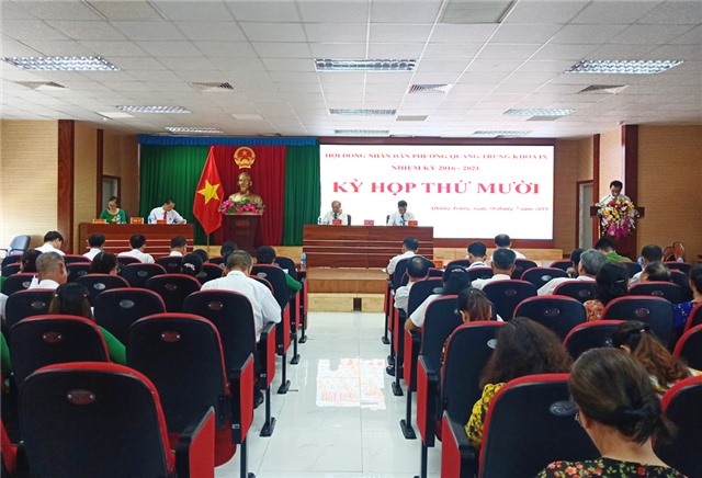 Kỳ họp thứ 10 HĐND phường Quang Trung khóa IX