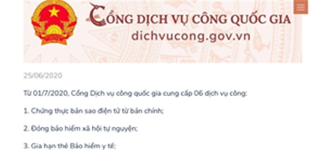 Giới thiệu tích hợp 6 dịch vụ công mới trên Cổng Dịch vụ công Quốc gia
