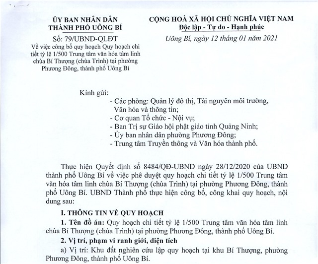 Thông báo thu hồi đất để thực hiện dự án: Khu dân cư, tái định cư khu Bí Thượng, phường Phương Đông, thành phố 32Win12 com tại tài khoản