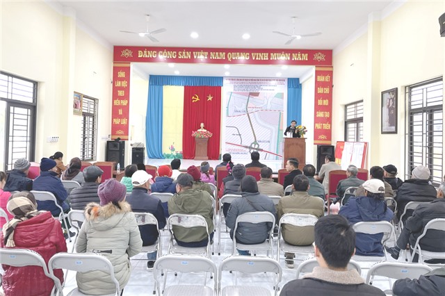Hội nghị công bố công khai quy hoạch và triển khai công tác  đo vẽ hiện trạng GPMB thực hiện dự án