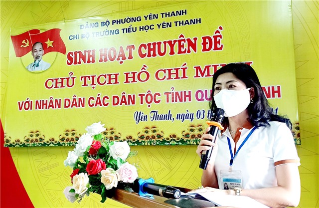Chi bộ Trường Tiểu học Yên Thanh sinh hoạt chuyên đề Chủ tịch Hồ Chí Minh với nhân dân các dân tộc tỉnh Quảng Ninh