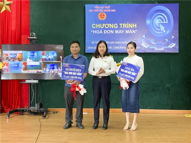 Cục thuế Quảng Ninh trao giải chương trình hoá đơn may mắn quý II/2022
