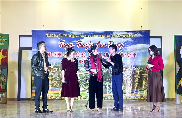 Tuyên truyền lưu động tại khu Phong Thái, phường Phương Nam 