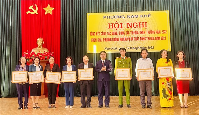 Phường Nam Khê: Tổng kết công tác Đảng, công tác thi đua khen thưởng năm 2022