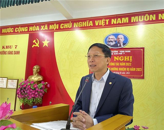 Đồng chí Nguyễn Chiến Thắng, Phó Bí thư Thường trực Thành ủy dự hội nghị tổng kết công tác 32Win1 com Tải xuống APK Đảng tại Chi bộ khu 7, phường Vàng Danh