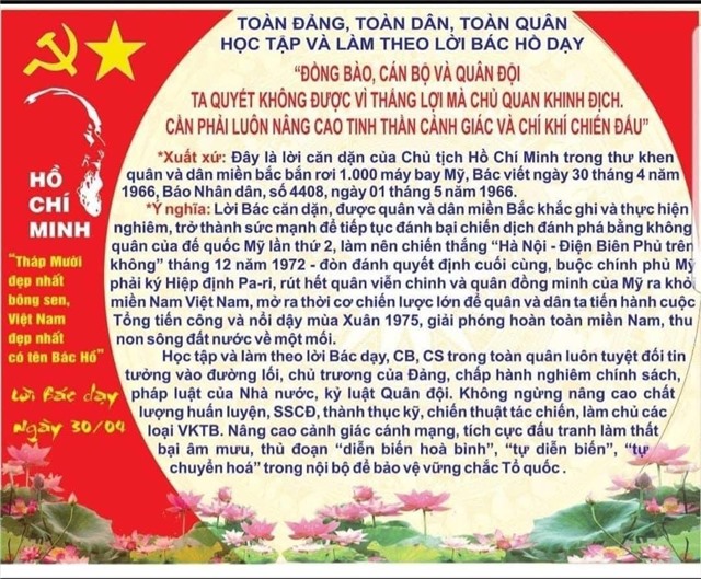 Lời Bác dạy ngày này năm xưa (30/4)