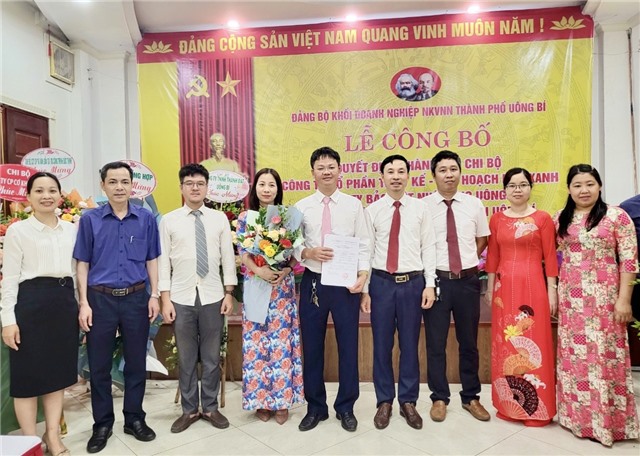 Công bố thành lập các Chi bộ Đảng: Công ty CP Thiết kế - quy hoạch Nhà Xanh, Công ty Bảo Việt Nhân thọ 32Win12 com tại tài khoản và Công ty CP Xí nghiệp than 32Win12 com tại tài khoản
