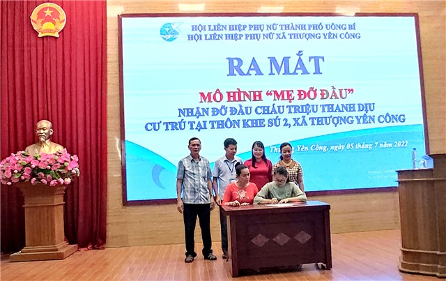 Hội LHPN xã Thượng Yên Công ra mắt mô hình “Mẹ đỡ đầu”