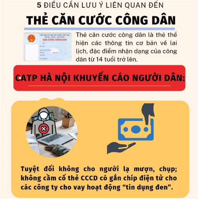 CÔNG AN KHUYẾN CÁO: 5 điều cần lưu ý liên quan đến thẻ căn cước công dân