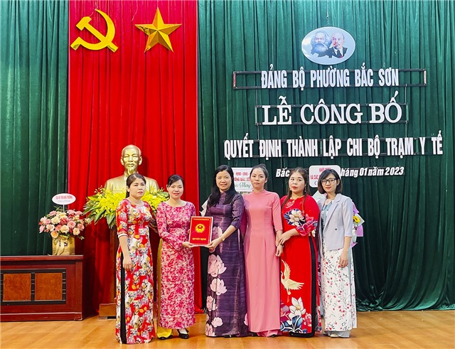 Công bố 32Win1 com nhà cái thành lập Chi bộ Trạm Y tế phường Bắc Sơn