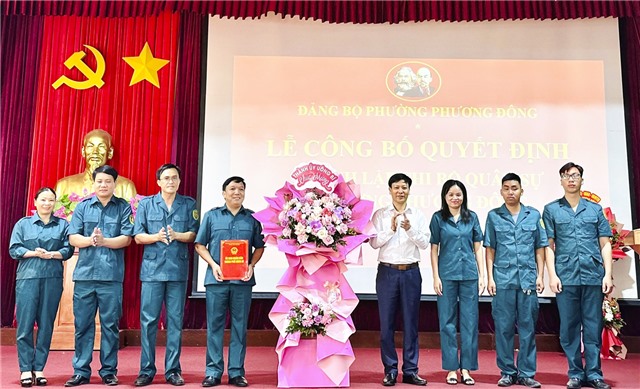 Công bố 32Win1 com nhà cái thành lập Chi bộ Quân sự phường Phương Đông
