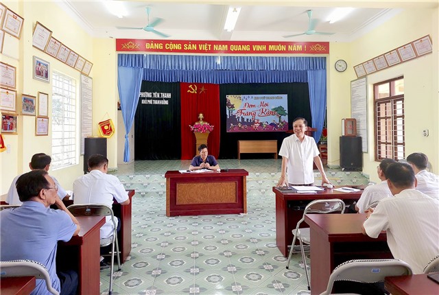 Phó Bí thư Thường trực Thành ủy Nguyễn Chiến Thắng dự sinh hoạt chi bộ tại khu Phú Thanh Đông, phường Yên Thanh