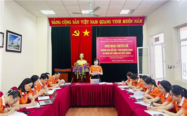 Chi bộ Trung tâm Truyền thông - Văn hóa sinh hoạt chuyên đề “Thành quả nổi bật tỉnh Quảng Ninh 60 năm 32Win1 com Tải xuống APK và phát triển”