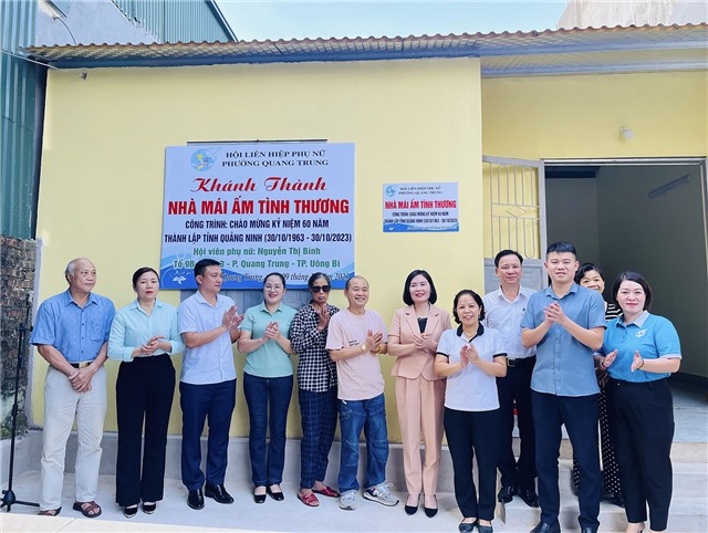 Hội LHPN phường Quang Trung khánh thành và bàn giao nhà Mái ấm tình thương