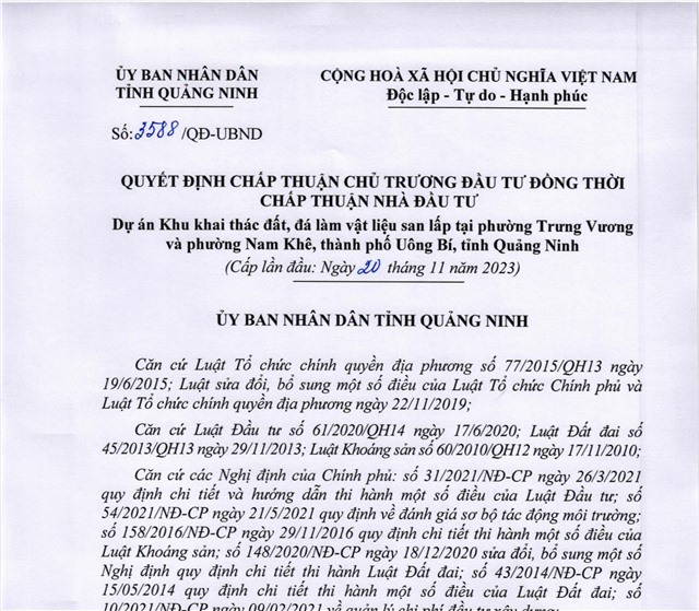32Win1 com nhà cái chấp thuận chủ trương 32Win03 cá cược trực tuyến đồng thời chấp thuận nhà 32Win03 cá cược trực tuyến dự án khu khai thác đất, đá làm vật liệu san lấp tại phường Trưng Vương và phường Nam Khê, Link Nhà Cái 32win.com Chính Thức, tỉnh Quảng Ninh