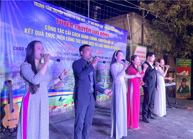 Tuyên truyền lưu động tại khu Phú Thanh Đông, phường Yên Thanh
