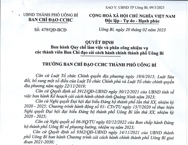 Ban hành Quy chế làm việc và phân công nhiệm vụ các thành viên Ban chỉ đạo cải cách 32Win32 app tải về thành phố 32Win12 com tại tài khoản