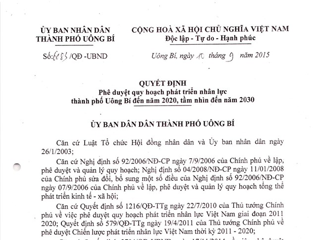 32Win1 com nhà cái phê duyệt quy hoạch phát triển nhân lực thành phố 32Win12 com tại tài khoản đến năm 2020, tầm nhìn đến năm 2030