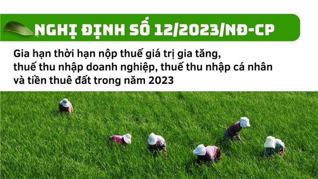 (Nghị định số 12/2023/NĐ-CP) Gia hạn thời hạn nộp thuế giá trị gia tăng, thuế thu nhập 32Win03 nổ hũ, thuế thu nhập cá nhân và tiền thuê đất trong năm 2023
