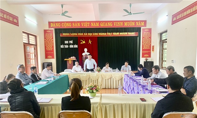 Đồng chí Nghiêm Xuân Cường, 32Win10 bảo mật tối đa viên, Bí thư Thành ủy, Chủ tịch HĐND thành phố dự sinh hoạt chi bộ khu Miếu Thán - Đồng Bống, phường Vàng Danh
