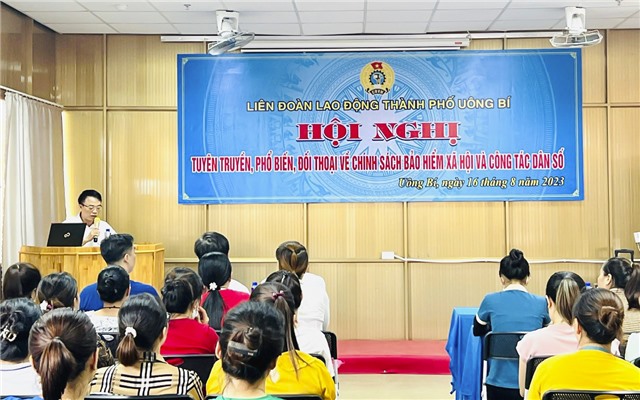 Tuyên truyền, phổ biến, đối thoại chính sách bảo hiểm xã hội và công tác dân số cho cán bộ công đoàn, CNLĐ Chi nhánh Công ty TNHH Sao Vàng